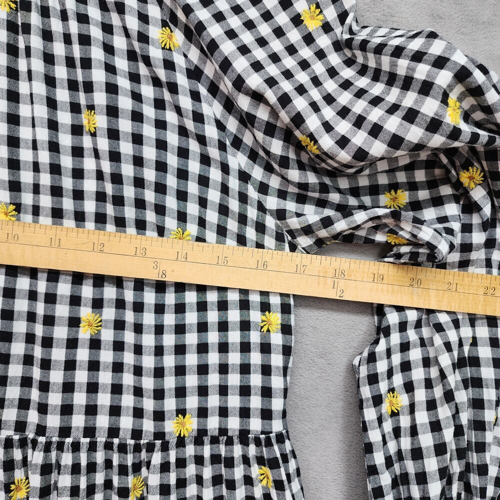 Old Navy Gingham Midi Dress Women’s Small Black White Daisy Cottagecore Country - Picture 15 of 16